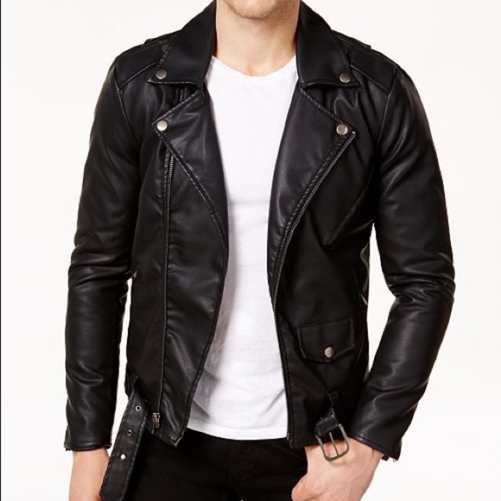 LEATHER BIKER JACKET
